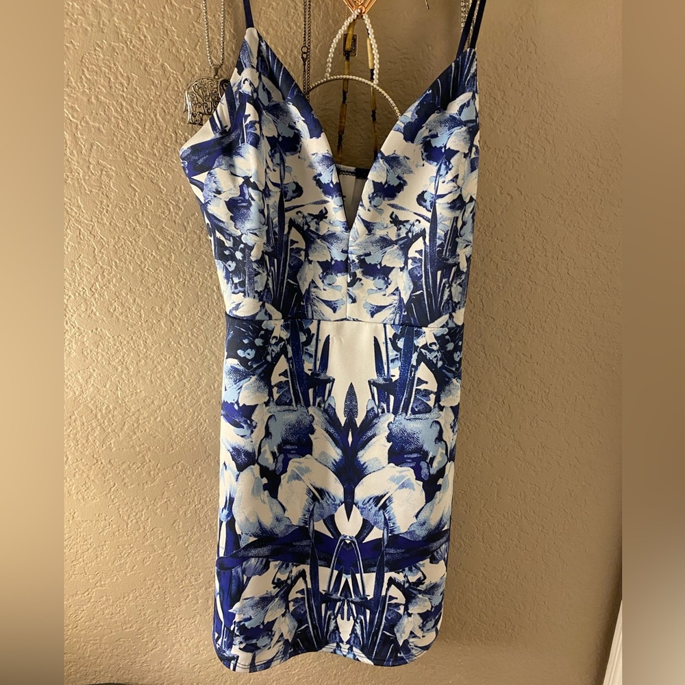 Blue Blush Mini Dress